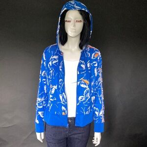 Adidas Blue and White Hoodie